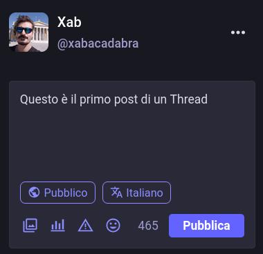 screen di un thread di mastodon pubblico