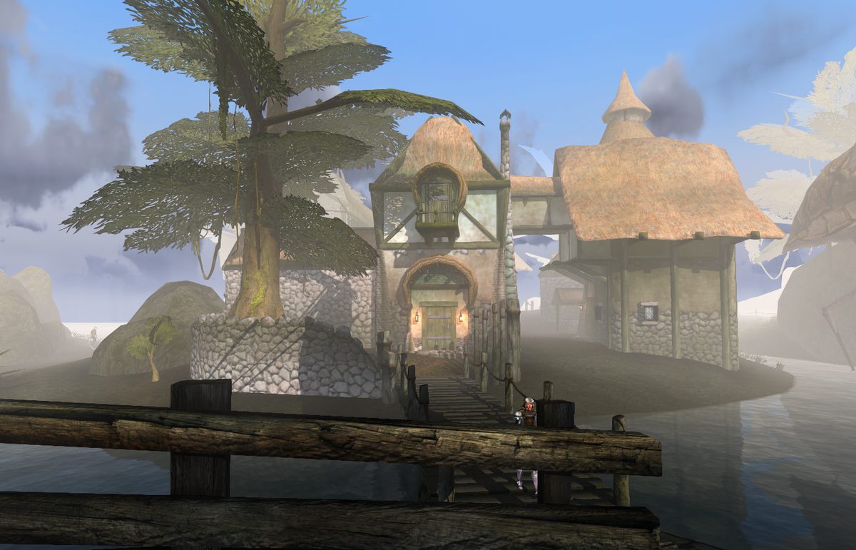 Morrowind con la mod list Total Overhaul, su Linux Mint